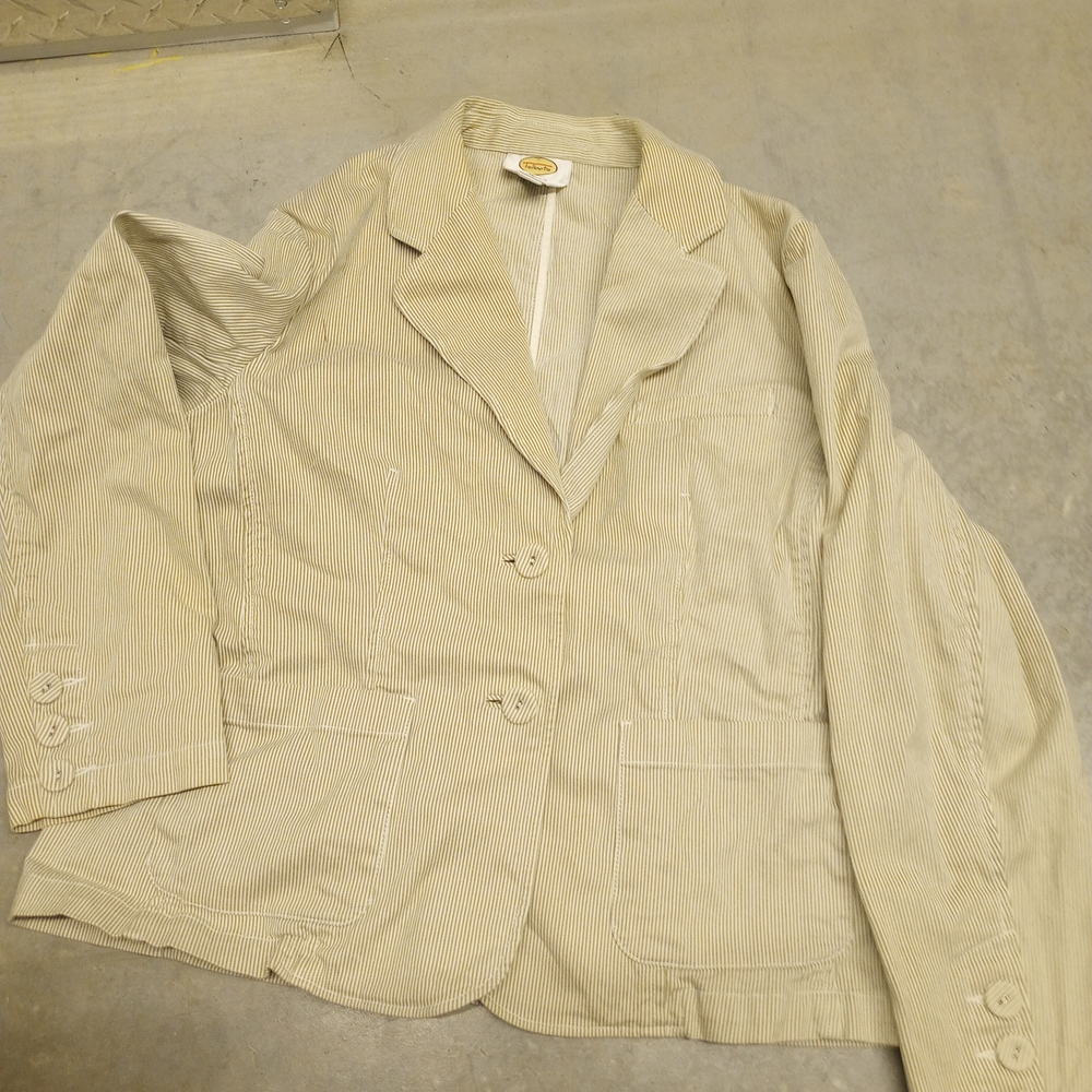 Talbots Light Beige Pinstripe Blazer